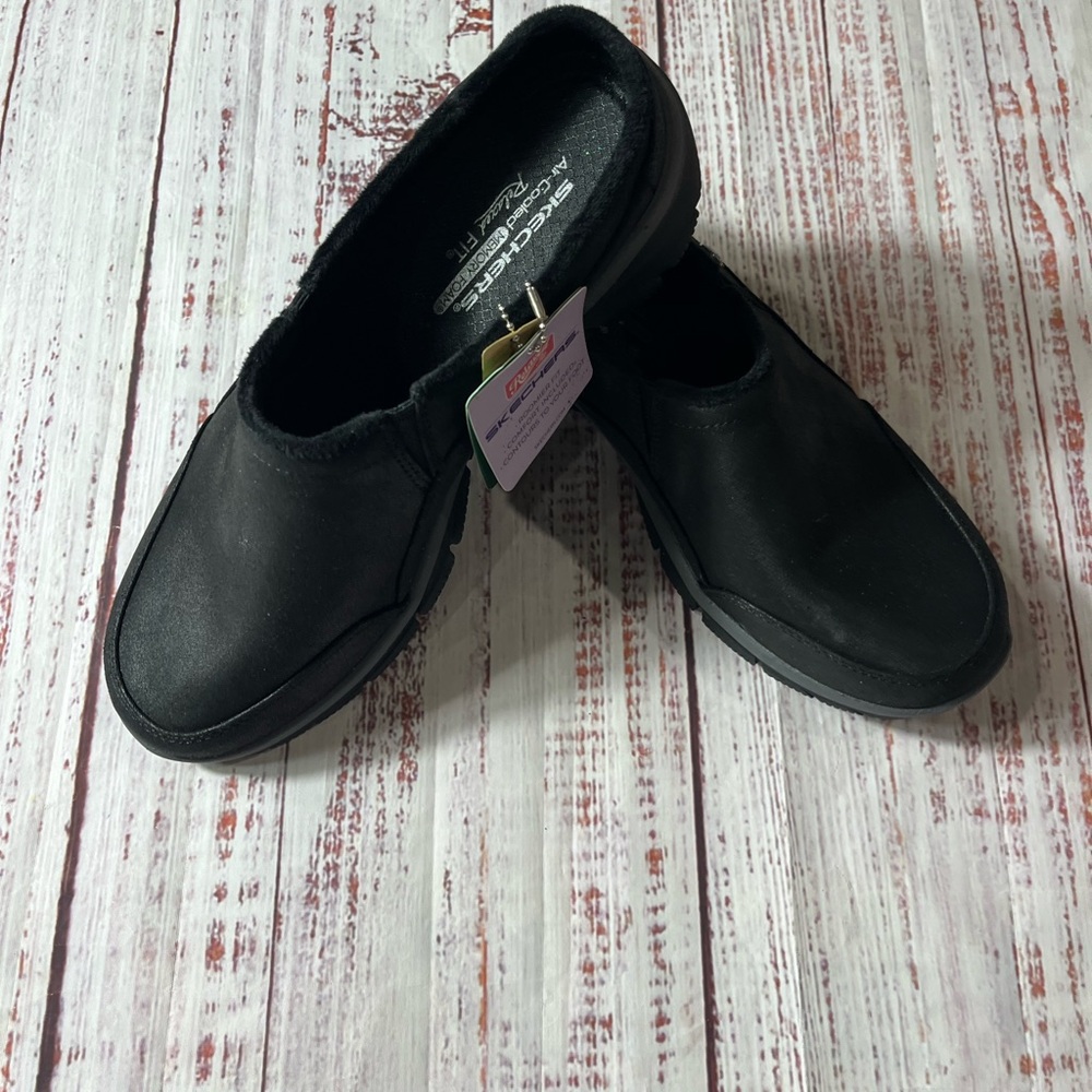 Skechers Black Slip-On Comfort Mules